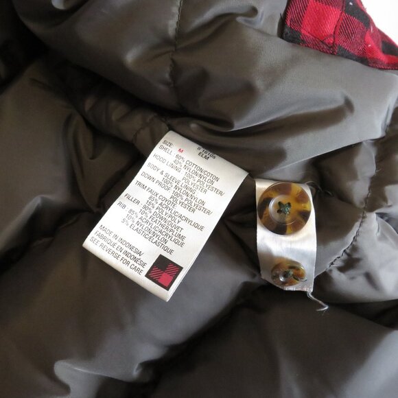 Woolrich Men's Down Parka Full Zip Flannel Lined Hood Full Zip Elm Green Sz Med - Picture 6 of 10